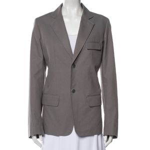 A.P.C. Gray Blazer, APC Gray Cotton Blazer Pockets